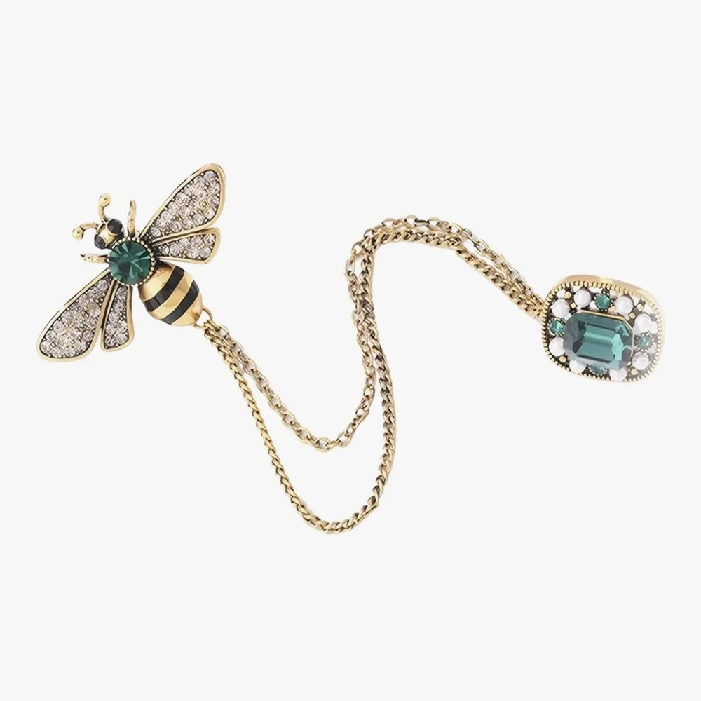 🆕 Crystal Insect Bee Brooch,Pin Rhinestone Bee Corsage,Retro Crystal Lapel Pin